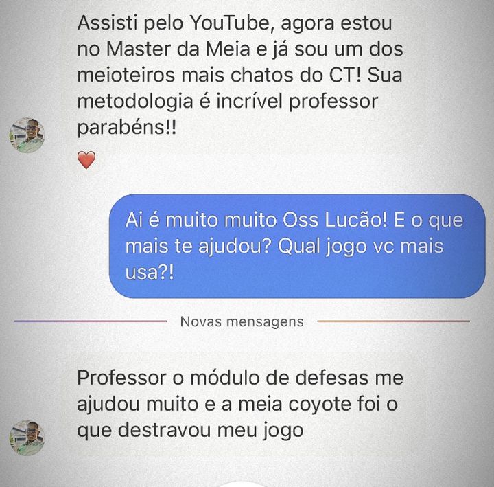 Depoimento de aluno do Masters da Meia