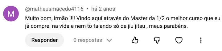 Depoimento de aluno do Masters da Meia