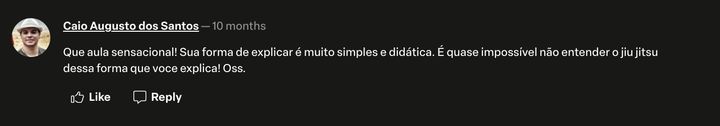 Depoimento de aluno do Masters da Meia